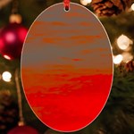 Crimson Skys UV Print Acrylic Ornament Oval