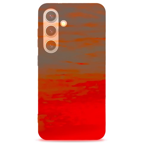 Crimson Skys Samsung Galaxy S24 6.2 Inch Black TPU UV Case from ArtsNow.com Front