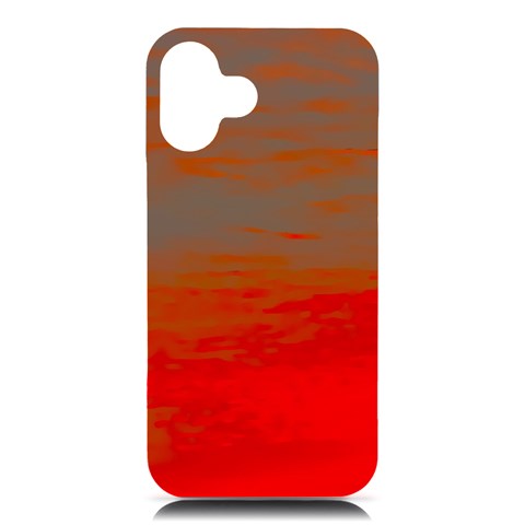 Crimson Skys iPhone 16 Plus Black UV Print PC Hardshell Case from ArtsNow.com Front