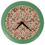 Retro & Chic Floral Pattern Wall Clock (Color)