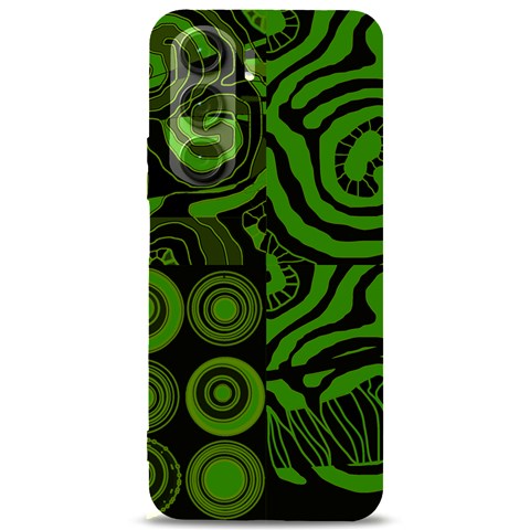 Mazipoodles Seabed Circles Curly Coral Reef Green Black  Samsung Galaxy S24 Plus 6.7 Inch Black TPU UV Case from ArtsNow.com Front