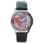 Cabbage Flower Abstract Round Metal Watch