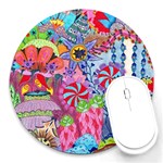 Cabbage Flower Abstract Round Mousepad