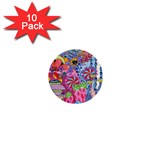 Cabbage Flower Abstract 1  Mini Buttons (10 pack) 