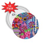 Cabbage Flower Abstract 2.25  Buttons (10 pack) 