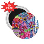 Cabbage Flower Abstract 2.25  Magnets (10 pack) 