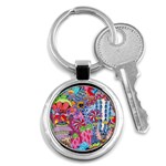 Cabbage Flower Abstract Key Chain (Round)