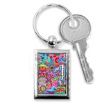 Cabbage Flower Abstract Key Chain (Rectangle)