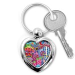 Cabbage Flower Abstract Key Chain (Heart)