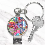 Cabbage Flower Abstract Nail Clippers Key Chain