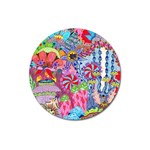 Cabbage Flower Abstract Magnet 3  (Round)