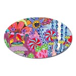 Cabbage Flower Abstract Oval Magnet