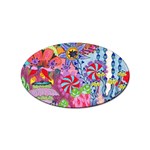 Cabbage Flower Abstract Sticker Oval (10 pack)