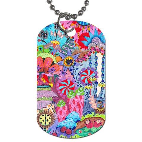 Cabbage Flower Abstract Dog Tag (Two Sides) from ArtsNow.com Front