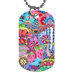 Cabbage Flower Abstract Dog Tag (Two Sides)