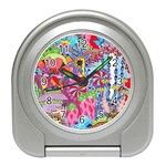 Cabbage Flower Abstract Travel Alarm Clock