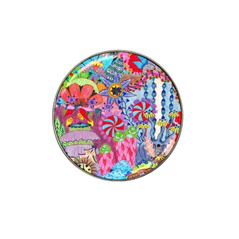 Cabbage Flower Abstract Hat Clip Ball Marker (4 pack) from ArtsNow.com Front