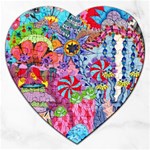 Cabbage Flower Abstract Jigsaw Puzzle (Heart)