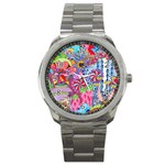 Cabbage Flower Abstract Sport Metal Watch