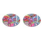 Cabbage Flower Abstract Cufflinks (Oval)