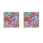 Cabbage Flower Abstract Cufflinks (Square)