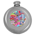 Cabbage Flower Abstract Round Hip Flask (5 oz)