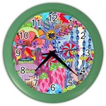 Cabbage Flower Abstract Color Wall Clock