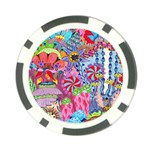 Cabbage Flower Abstract Poker Chip Card Guard