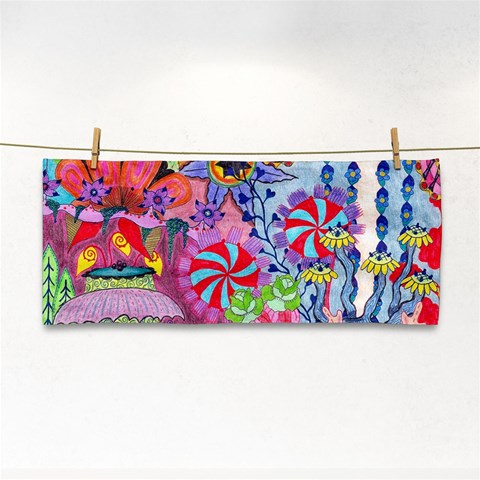 Cabbage Flower Abstract Hand Towel from ArtsNow.com Front