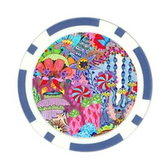 Cabbage Flower Abstract Poker Chip Card Guard (10 pack) from ArtsNow.com Front