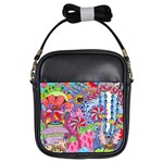 Cabbage Flower Abstract Girls Sling Bag