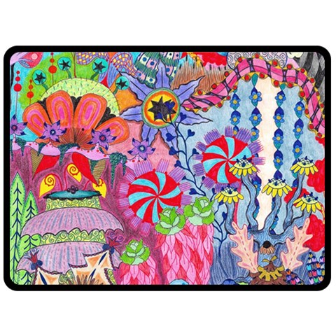 Cabbage Flower Abstract Fleece Blanket (Large) from ArtsNow.com 80 x60  Blanket Front