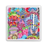 Cabbage Flower Abstract Memory Card Reader (Square)