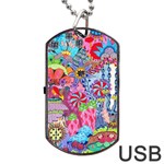 Cabbage Flower Abstract Dog Tag USB Flash (One Side)