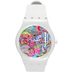 Cabbage Flower Abstract Round Plastic Sport Watch (M)