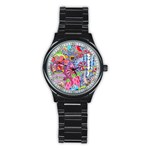 Cabbage Flower Abstract Stainless Steel Round Watch