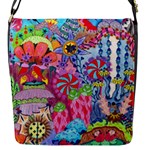 Cabbage Flower Abstract Flap Closure Messenger Bag (S)