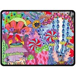 Cabbage Flower Abstract Two Sides Fleece Blanket (Large)