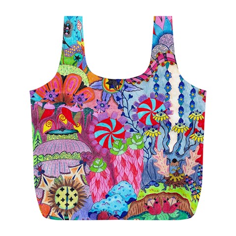 Cabbage Flower Abstract Full Print Recycle Bag (L) from ArtsNow.com Front