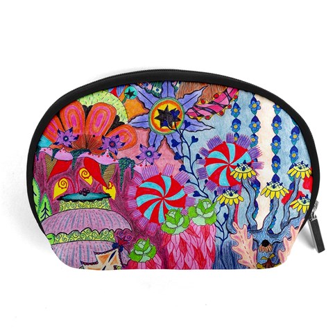 Cabbage Flower Abstract Accessory Pouch (Large) from ArtsNow.com Front