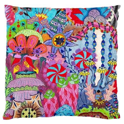 Cabbage Flower Abstract Large Premium Plush Fleece Cushion Case (One Side) from ArtsNow.com Front