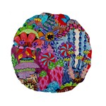 Cabbage Flower Abstract Standard 15  Premium Flano Round Cushions