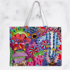 Cabbage Flower Abstract Zipper Mini Tote Bag from ArtsNow.com Front