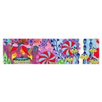 Cabbage Flower Abstract Oblong Satin Scarf (16  x 60 )