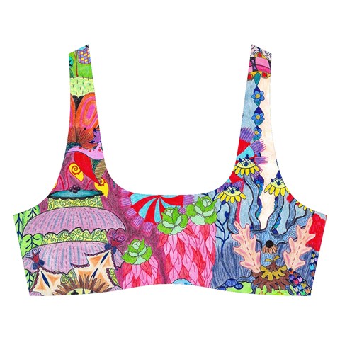 Cabbage Flower Abstract Cross Back Hipster Bikini Set from ArtsNow.com Front