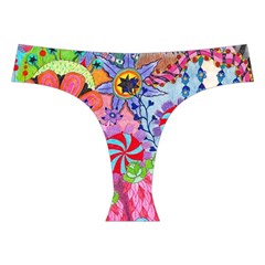 Cabbage Flower Abstract Cross Back Hipster Bikini Set from ArtsNow.com Front Under