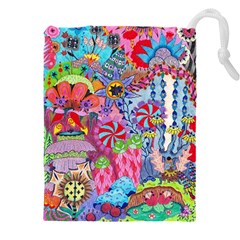 Cabbage Flower Abstract Drawstring Pouch (5XL) from ArtsNow.com Front