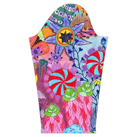 Cabbage Flower Abstract Kids  Midi Sailor Dress from ArtsNow.com Sleeve Right