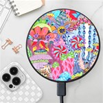 Cabbage Flower Abstract Wireless Fast Charger(Black)