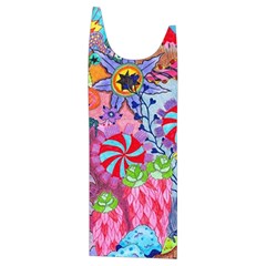 Cabbage Flower Abstract Kids  Stylish Hooded Puffer Vest from ArtsNow.com Front Left Side